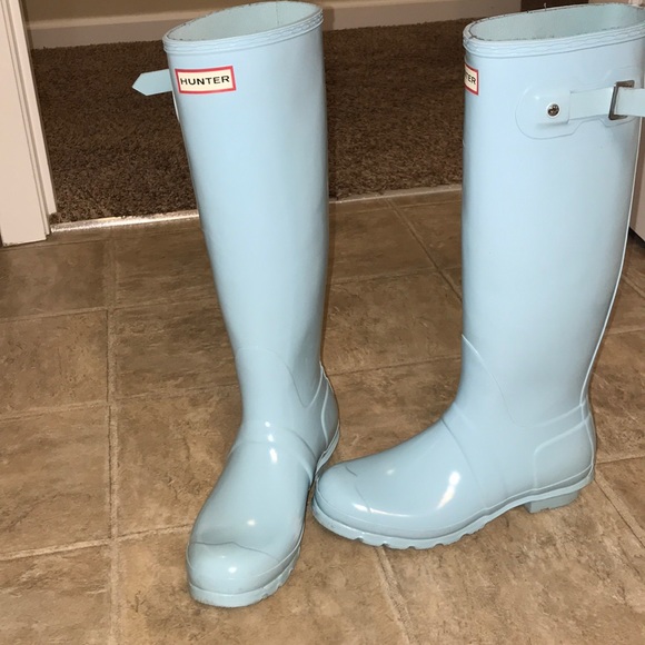 Hunter Shoes - Baby blue hunter rain boots